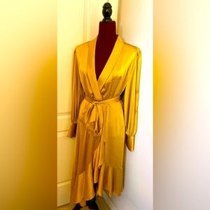 Beautiful Mustard Dress Size Large with Tags